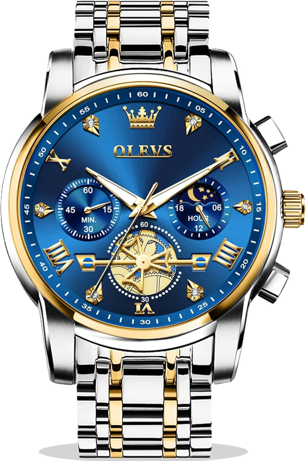 Reloj Cronógrafo de Acero Inoxidable para Hombre