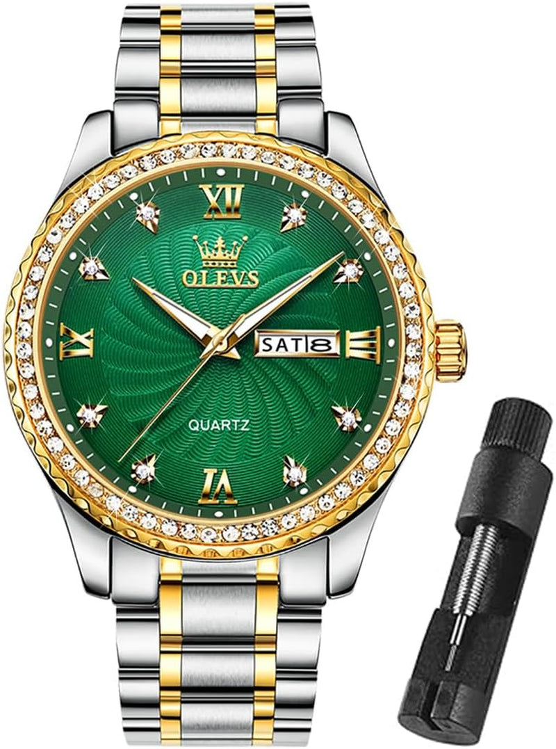 Reloj de Vestir Dorado para Hombre con Fecha