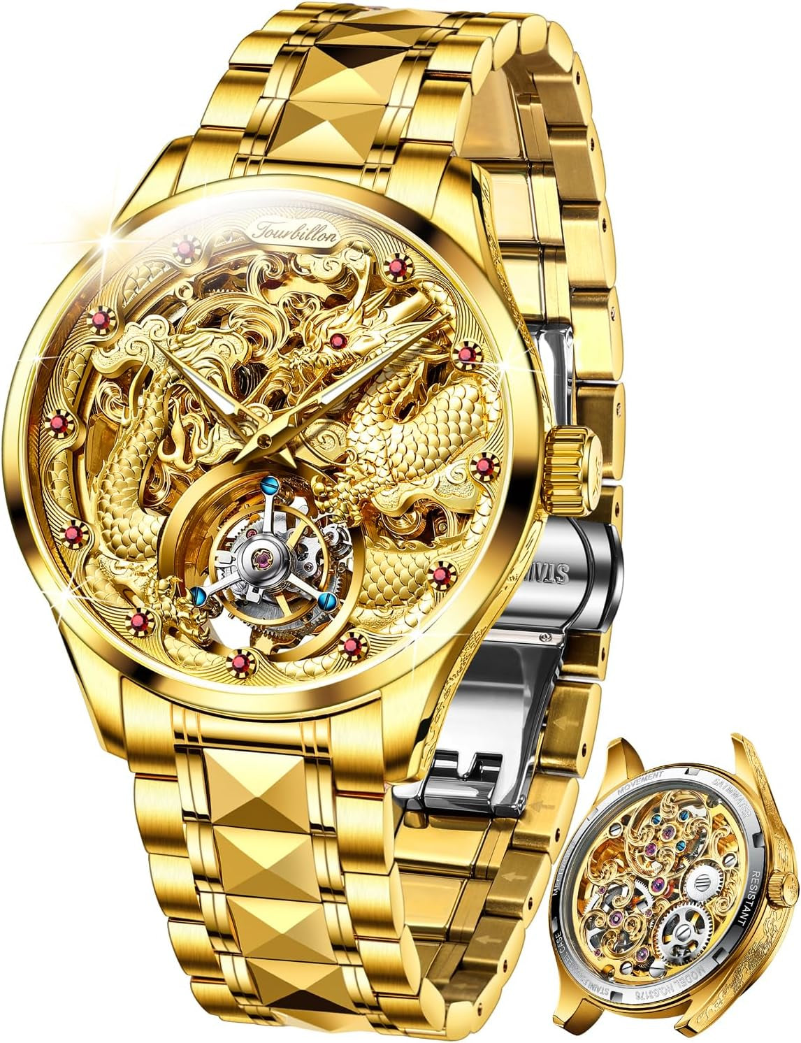 Reloj Automático Esqueleto de Lujo