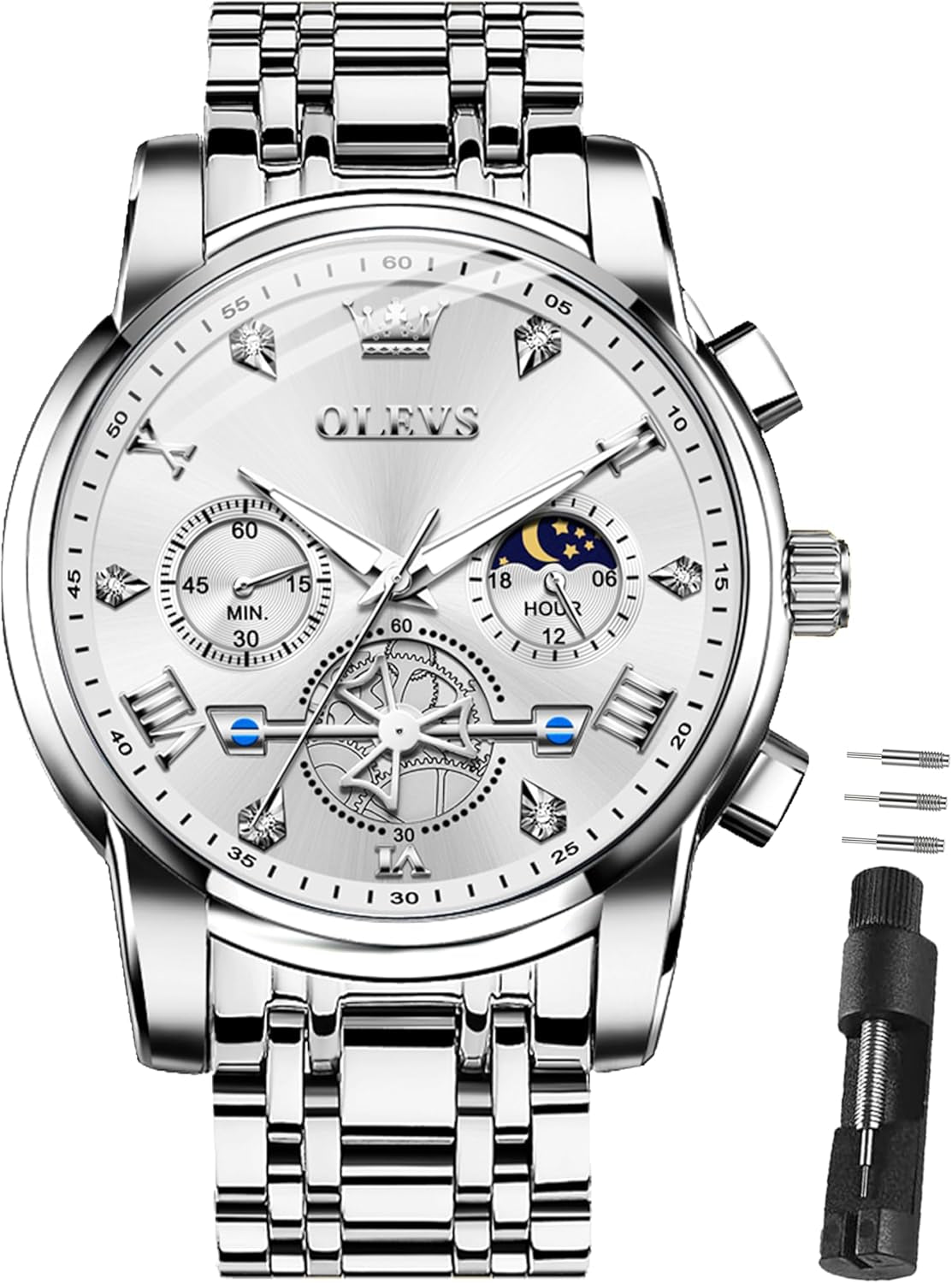 Reloj Cronógrafo Ejecutivo de Acero Inoxidable