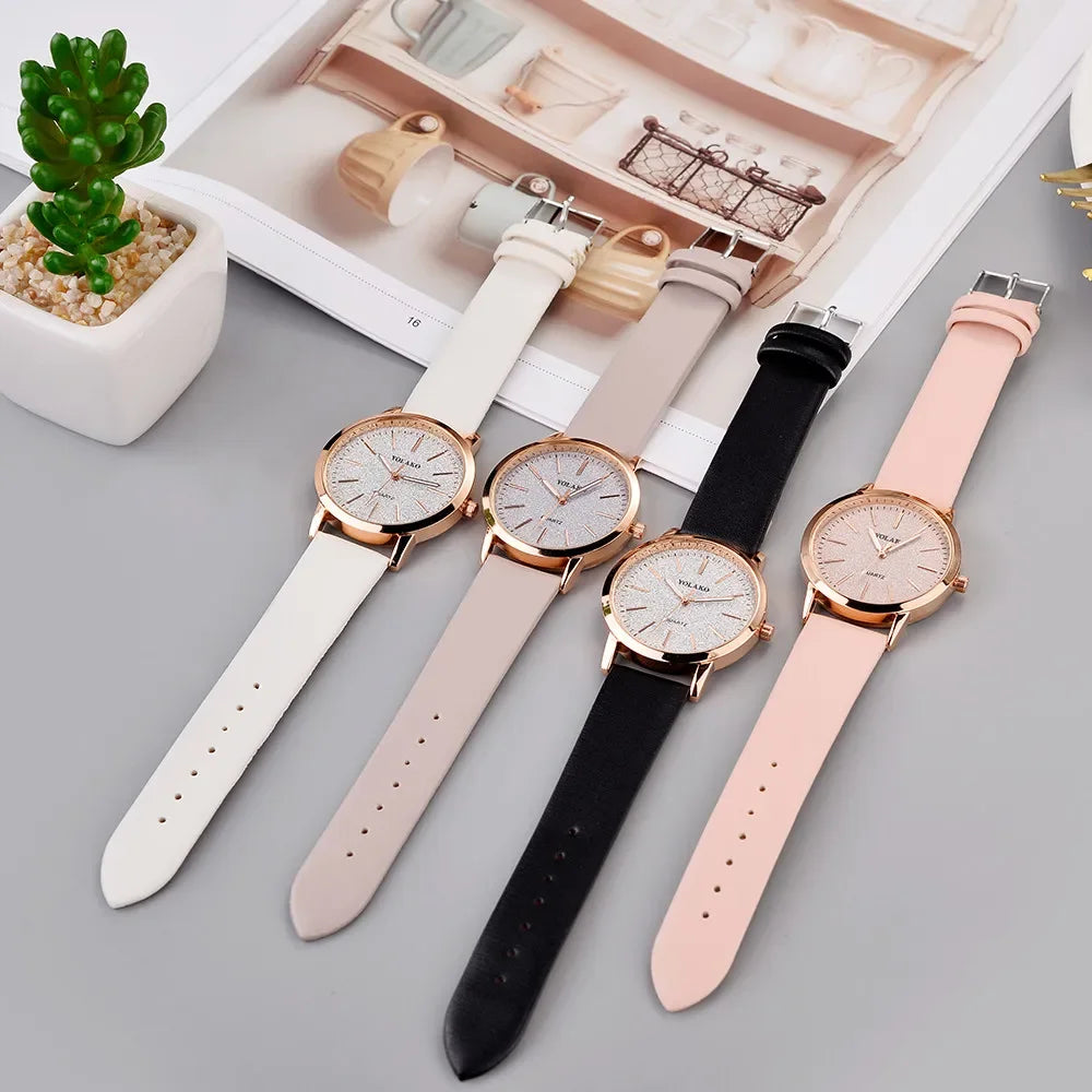 Women'S Watches Brand Luxury Fashion Ladies Watch Leather Watch Women Female Quartz Wristwatches Montre Femme Reloj Mujer