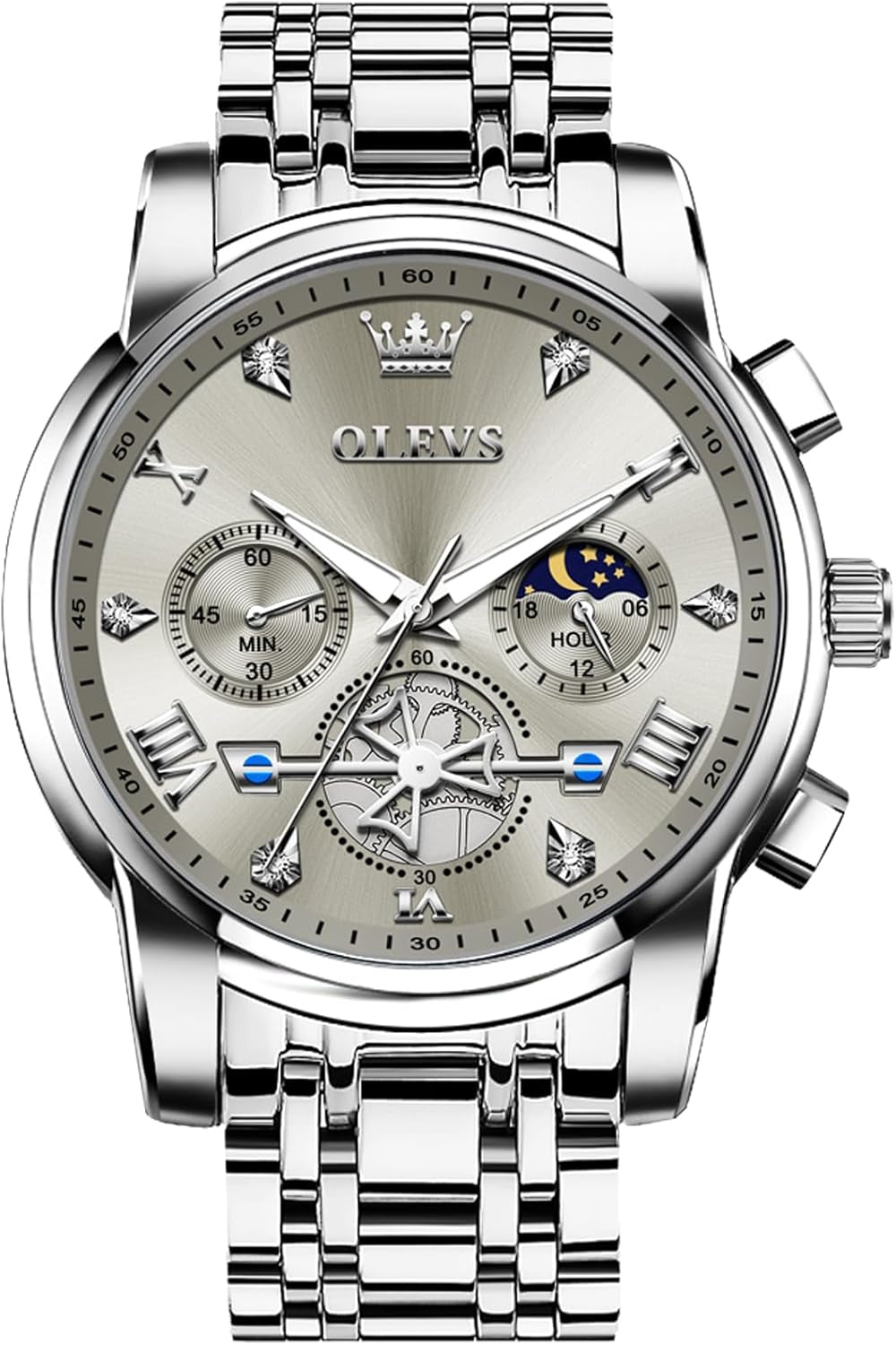 Reloj Elegante Multifunción de Acero