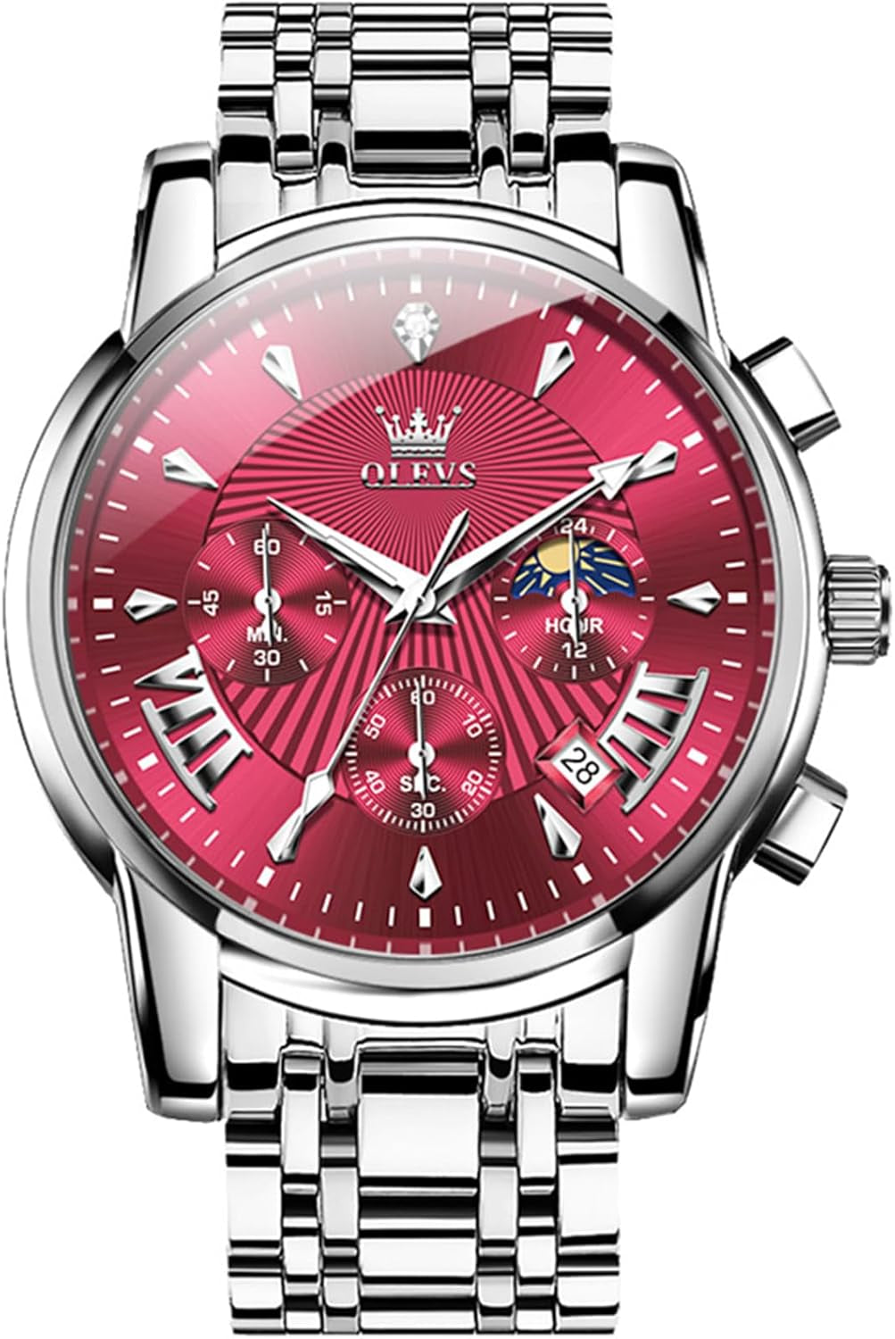 Reloj Cronógrafo de Acero Inoxidable para Hombre