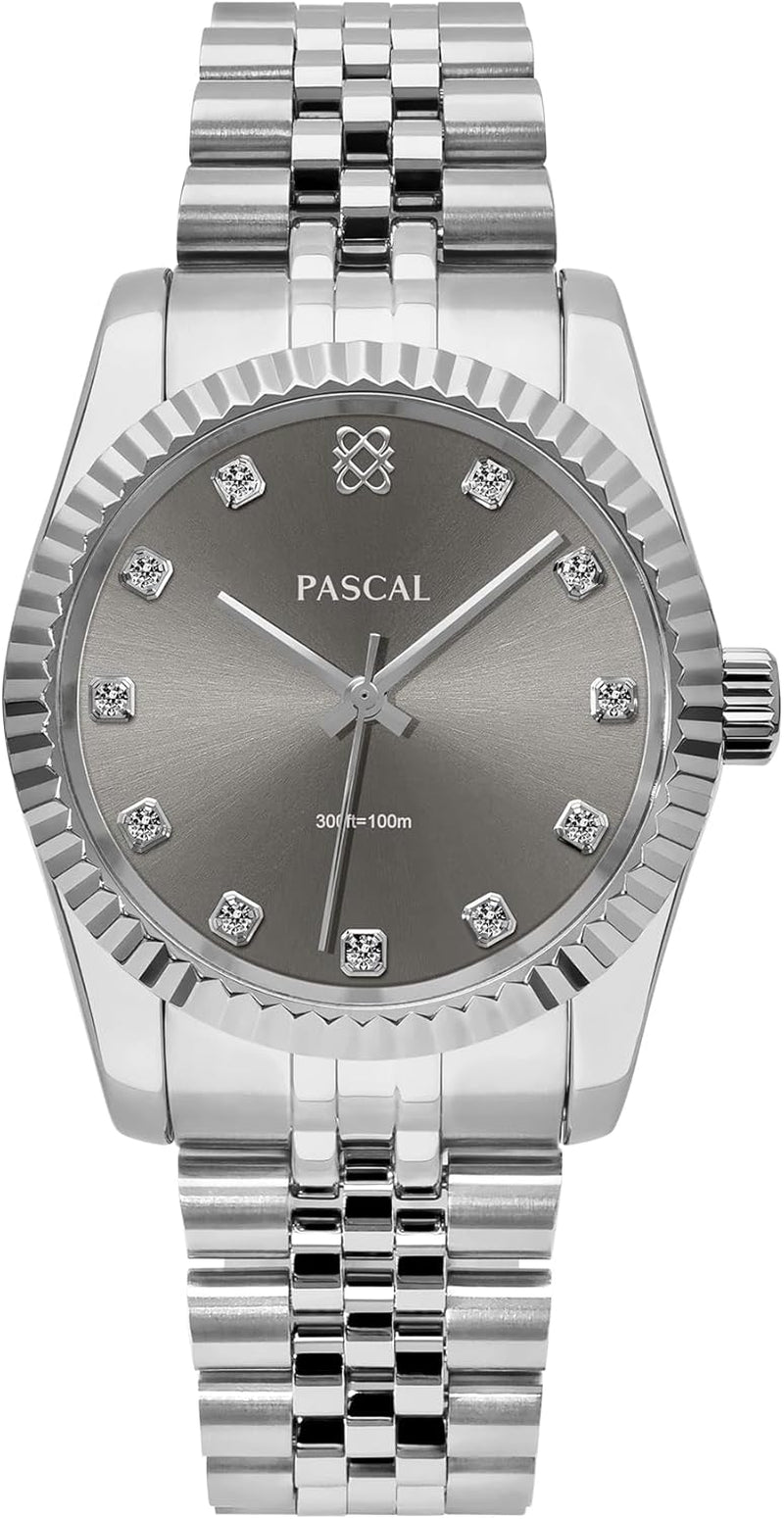 Reloj Clásico de Diamantes con Cristal de Zafiro