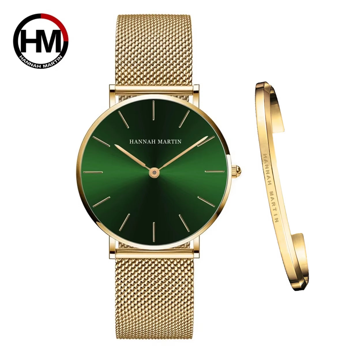 Brand 1Set Gift Women Bracelet Watch Japan Quartz Movement 36Mm Stainless Steel Mesh Gold Watches Relogio Feminino