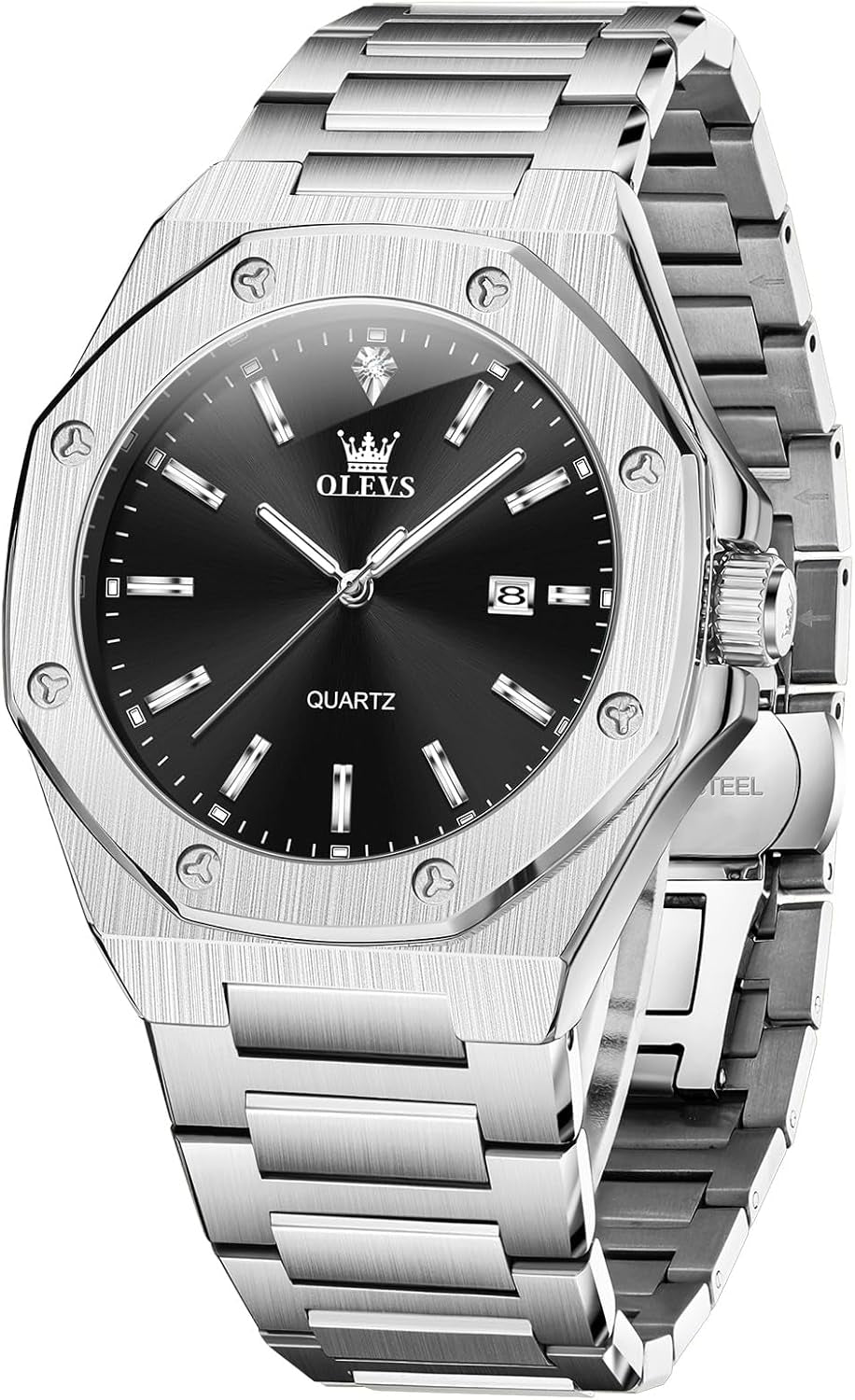 Reloj Octagonal de Acero para Hombre