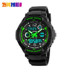 Brand 50M Waterproof Children'S Watches LED Multifunction Dual Time Quartz Digital Kids Wrist Watches Children Dress Watch