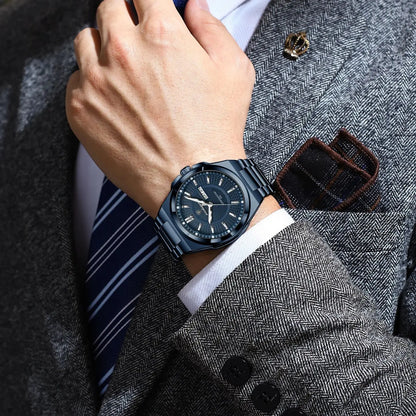 Sport Original Men Clock Quartz Date Week Luxury Man Wristwatch Waterproof Luminous Stainless Steel Men'S Watches Reloj