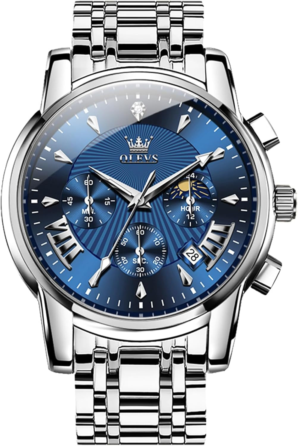 Reloj Cronógrafo de Acero Inoxidable para Hombre
