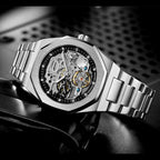 Reloj Automático Esqueleto Azul