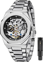 Reloj Automático Esqueleto Azul