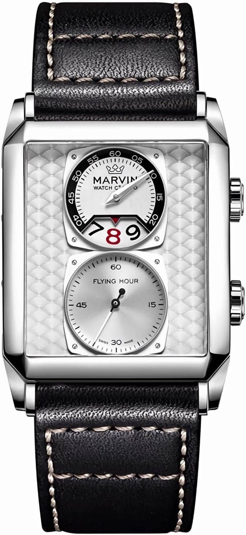 Reloj Suizo Rectangular para Hombre con Correa de Cuero