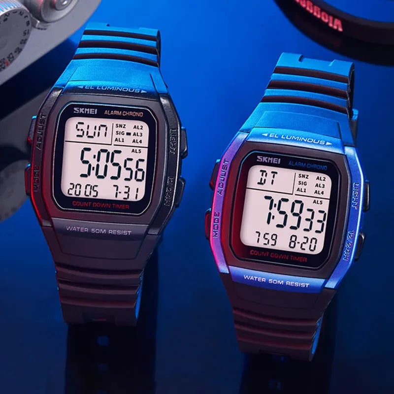 Fashion Men Watches Waterproof Sports Digital LED Alarm Chrono Electronic Clock Man Student Wristwatch Relogio Masculino