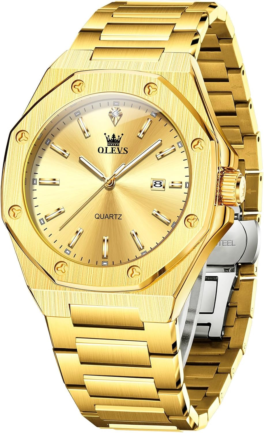 Reloj Octagonal de Acero para Hombre