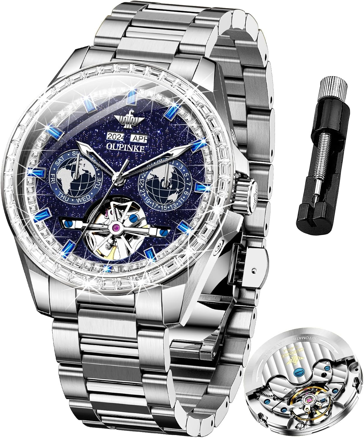 Reloj Automático Esqueleto de Lujo