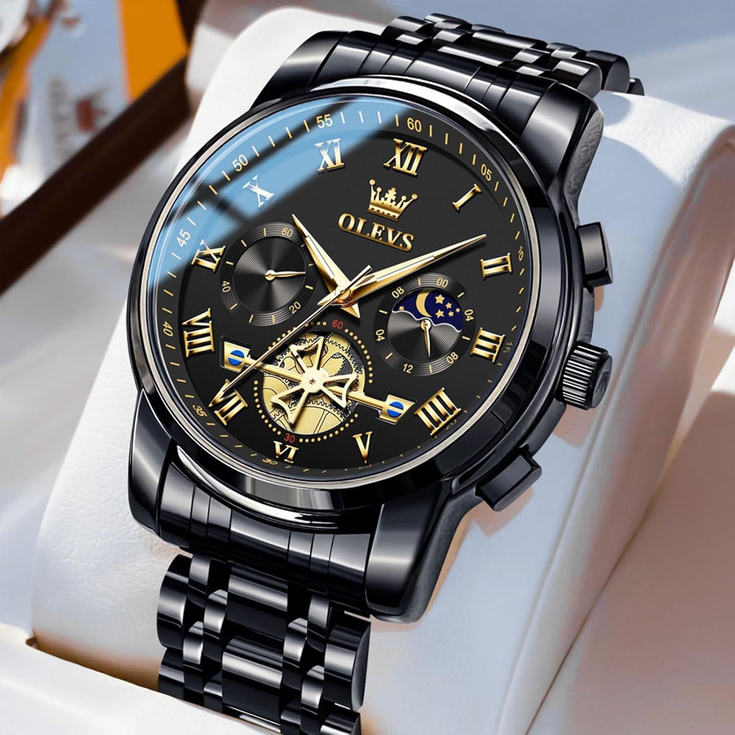 Reloj Elegante Multifunción de Acero