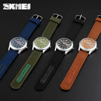 Brand Men'S Watches Waterproof Nylon Strap Analog Display Date Week Men Quartz Watch Casual Men Wristwatch