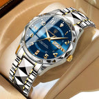 Luxury Men Quartz Watch Waterproof Date Week Luminous Wristwatch Stainless Steel Men'S Watches Male Clock Sports Reloj