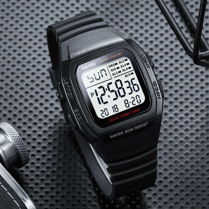 Fashion Men Watches Waterproof Sports Digital LED Alarm Chrono Electronic Clock Man Student Wristwatch Relogio Masculino