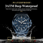 Sport Original Men Clock Quartz Date Week Luxury Man Wristwatch Waterproof Luminous Stainless Steel Men'S Watches Reloj
