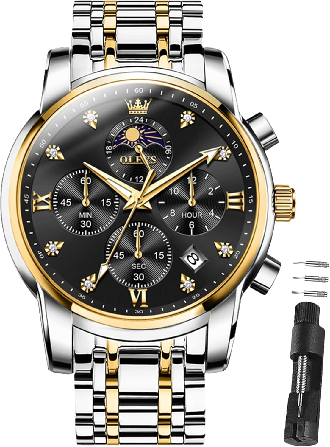Reloj Cronógrafo Ejecutivo de Acero Inoxidable