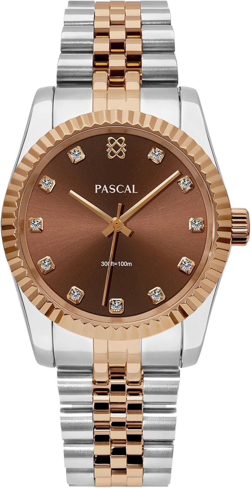 Reloj Clásico de Diamantes con Cuarzo Suizo