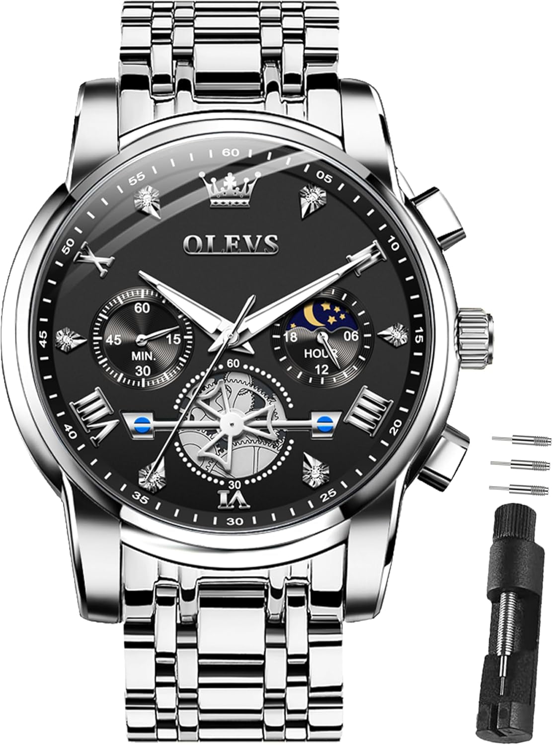 Reloj Cronógrafo Ejecutivo de Acero Inoxidable